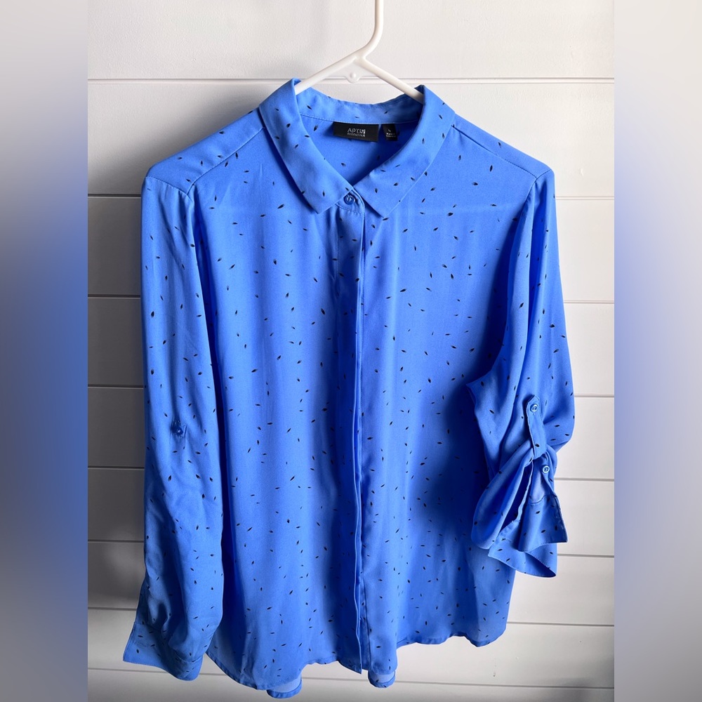 Cornflower Blue Blouse- L